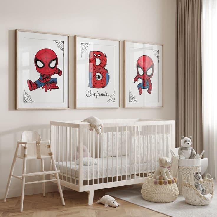 Little Hero: Personalized Spidey Triptych